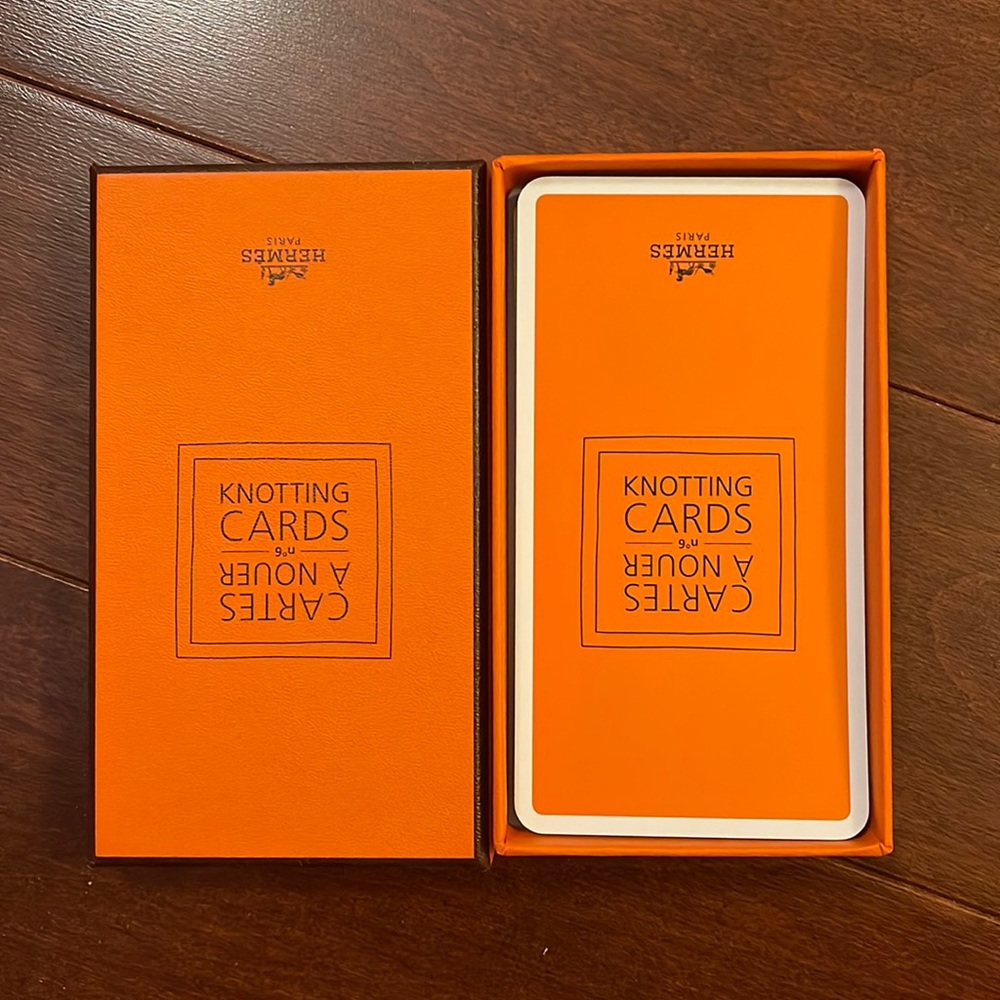 Authentic Hermes knotting cards
